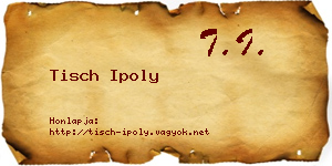 Tisch Ipoly névjegykártya
